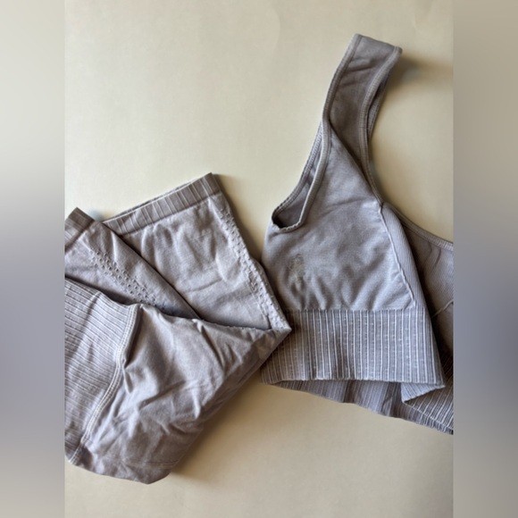 Free People Good Karma grey Bra and Biker short bundle - Picture 7 of 8
